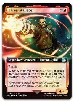 Barret Wallace (Extended Art) #457 (Foil) (NM) Final Fantasy FIN Magic MTG - Image 1