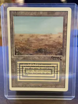 Scrubland Rare Revised Dual Land Magic The Gathering MTG NM Never Played Signed - Image 4