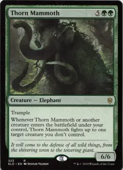 Thorn Mammoth R Throne of Eldraine 323 - LP MTG - Image 1