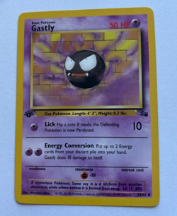 Gastly 33/62 1st Edition Fossil Pokemon Card LP - Image 1