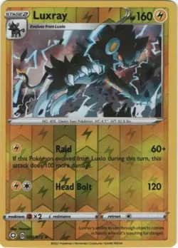 Luxray 033/072 Shining Fates Reverse Holo Rare NM Pokemon DNA GAMES - Image 1