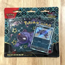Pokemon Paldean Fates Tech Sticker Collection - Maschiff Promo - 3 Packs SEALED - Image 1