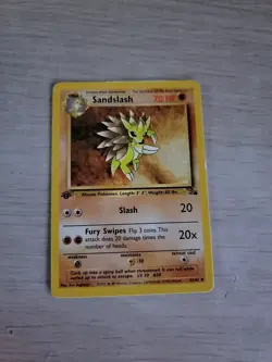 Pokemon Fossil Set 1st Edition Regular Finish Sandslash 41/62 LP Condition OC503 - Image 1