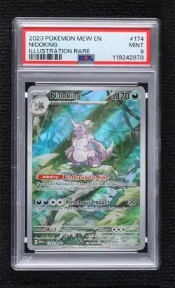 Nidoking Illustration Rare Pokemon Scarlet & Violet 151 MEW PSA 9 MINT - Image 1