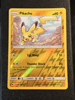 Pikachu 40/147 Burning Shadows Reverse Holo Common Pokemon TCG Lp - Image 1