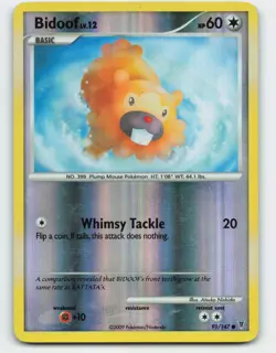 2009 Pokemon, Supreme Victors, #91/147 Bidoof, Reverse Holo Common - Image 1