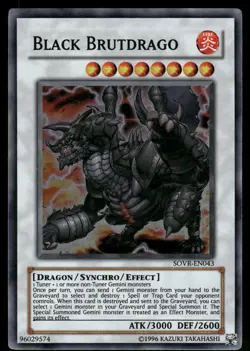 Yugioh! Black Brutdrago SOVR-EN043 Super Rare NM/M - Image 1