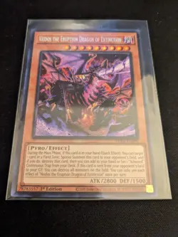 Veidos the Eruption Dragon of Extinction PHNI-EN090 Phantom Nightmare Yugioh - Image 1