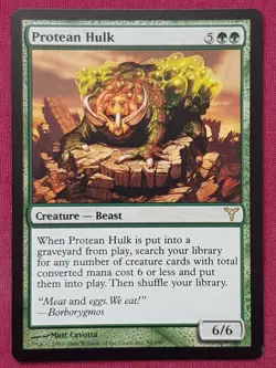 Magic The Gathering DISSENSION PROTEAN HULK green card MTG - Image 1