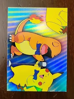 LP! RAINBOW Topps Pokemon Pikachu Charmander Sing P06 of 6 Series 3 Puzzle Card - Image 1