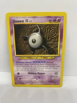 Unown [X] Rare 30/105 Neo Destiny Pokemon Card Moderately Played 2002 NM - Image 1