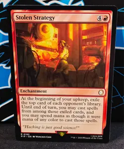 magic the gathering - Stolen Strategy - Enchantment - Rare - Red - Mountain - Image 1