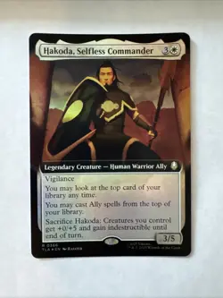 Avatar Hakoda Selfless Commander (Extended Art FOIL)- Mtg Avatar Last Airbender - Image 1