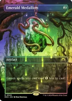 Emerald Medallion (Borderless) Modern Horizons 3 Foil Magic the Gathering MTG - Image 1