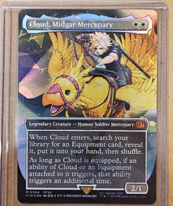 Cloud, Midgar Mercenary BORDERLESS Chocobo Track ◆FOIL◆ 564 NM Near Mint Magic - Image 1