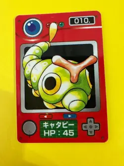 Caterpie No.010 Pokemon Zukan Mini Card Nintend very rare Japanese F/S - Image 3