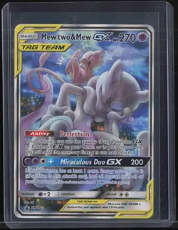 2019 Pokemon Black Star Promo Power Partnership Tins #SM191 Mewtwo & Mew GX #1 - Image 1
