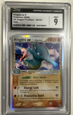 CGC 9 Mint Kingdra EX 94/101 Ex Dragon Frontiers Holo rare Pokemon Card - Image 1