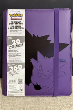 Pokemon TCG Card Game Elite Gengar 9-Pocket Zippered Ultra PRO Binder Collection - Image 1