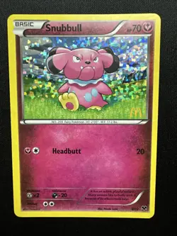 Snubbull 008/012 McDonald's 2014 Holo Pokemon Card LP/NM - Image 1