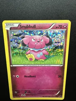 Snubbull 008/012 McDonald's 2014 Holo Pokemon Card LP/NM - Image 2