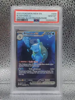 Blastoise ex 200/165 PSA 10 2023 Pokemon S&V 151 - Image 1
