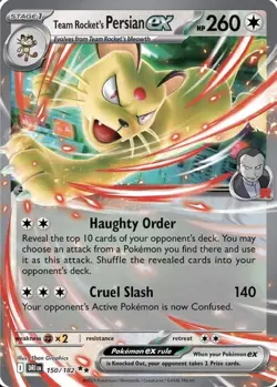 ??Team Rocket’s Persian EX | 150/182 | Destined Rivals | Double Rare | Pokemon?? - Image 1