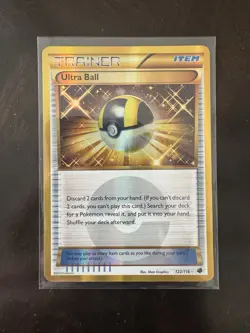 Pokemon Plasma Freeze Ultra Ball Card 122/116 Secret Rare Gold - Image 1