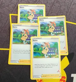 4x Pokemon TCG Sonia Battle Academy 167/192 Cinderace Stamp Uncommon NM Playset - Image 1