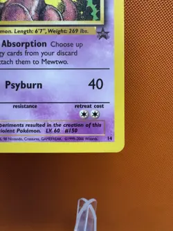 Mewtwo WOTC Promo #14 Black Star Promo Pokemon TCG MP 1098 - Image 5