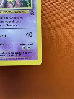 Mewtwo WOTC Promo #14 Black Star Promo Pokemon TCG MP 1100 - Image 5