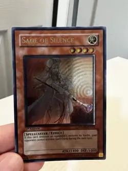 Yu-Gi-Oh Sage of Silence STON-EN015 1st Edition Ultimate Rare TCG Spellcaster - Image 1