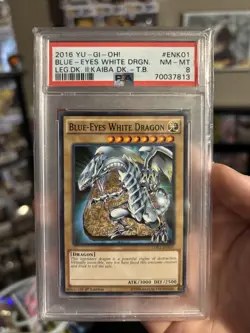 2016 YU-GI-OH! LEGEND DECK II #ENK01 BLUE-EYES WHITE DRAGON PSA 8 - Image 1