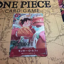ONE PIECE Card Game x MOS BURGER ~ Original Illustration Luffy Promo Card - Image 1