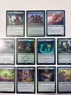 Magic The Gathering Unique 15 Green Rare Card Lot (3 Mythic) NM - Image 2