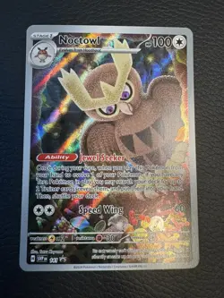 Noctowl SVP141 Scarlet & Violet Black Star Promo Full Art Holo Pokemon Card NM - Image 1