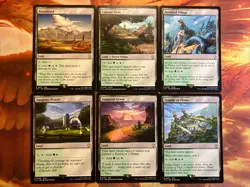 MTG 6 x Selesnya Land Rare Card Lot Commander: FINAL FANTASY Near-Mint!! - Image 1