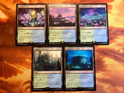MTG 5 x Simic Land Rare Card Lot Commander: FINAL FANTASY Near-Mint!! - Image 1