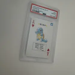 1998 Pokemon Blue Deck Playing Card Squirtle Ace of Hearts PSA 10 - Image 1