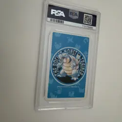 1998 Pokemon Blue Deck Playing Card Squirtle Ace of Hearts PSA 10 - Image 2