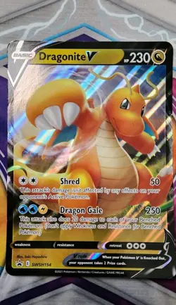 Dragonite V SWSH154 Pokemon TCG Jumbo Card Holo Great Condition - Image 1
