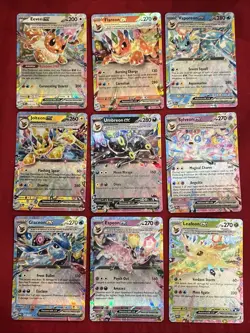 9 Card Eeveelution EX Complete Set NM Prismatic Evolutions Umbreon Eevee English - Image 1