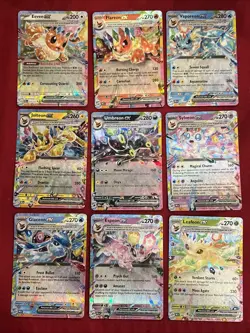 9 Card Eeveelution EX Complete Set NM Prismatic Evolutions Umbreon Eevee English - Image 2
