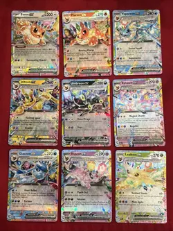 9 Card Eeveelution EX Complete Set NM Prismatic Evolutions Umbreon Eevee English - Image 5