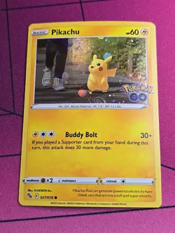 Pikachu # 027/078 Holo Pokemon GO - Pokemon Card - NM - Image 1