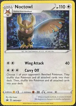 Noctowl SWSH027 SWSH: Sword & Shield Promo (Cosmos Holo) - Pokemon Card - Image 1