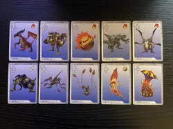 Final Fantasy 8 VIII Triple Triad Cards Lot Lv-1 to Lv-5 Set of 10 SQUARE 1999 - Image 1