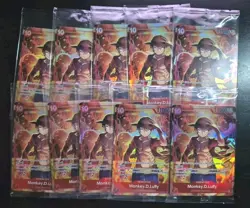 Set Of 10 Sealed Promo One Piece Card Treasure Booster Monkey.D.Luffy ST10-006 - Image 1