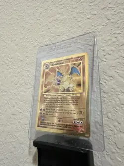 2021 Pokemon Celebrations Gold Metal Charizard Ultra Premium Promo Card 4/102 - Image 1