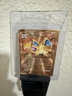 2021 Pokemon Celebrations Gold Metal Charizard Ultra Premium Promo Card 4/102 - Image 2